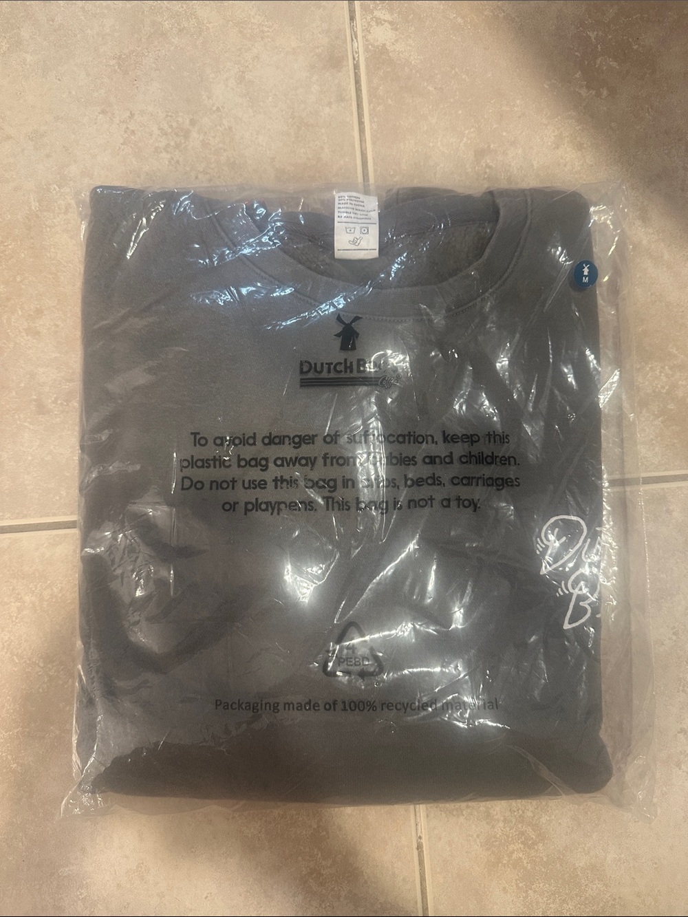 Dutch Bros Men's Charcoal Gray Crewneck Sweatshirt